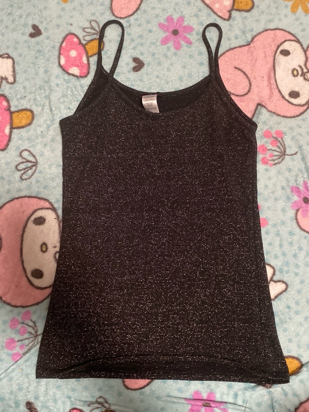 mark. Black Sparkle Spaghetti Strap Camisole